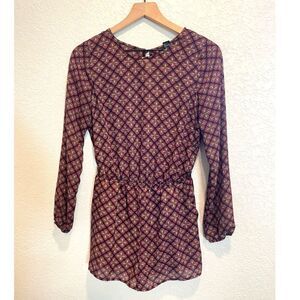 Forever 21 Long Sleeve Shorts Romper Size Small